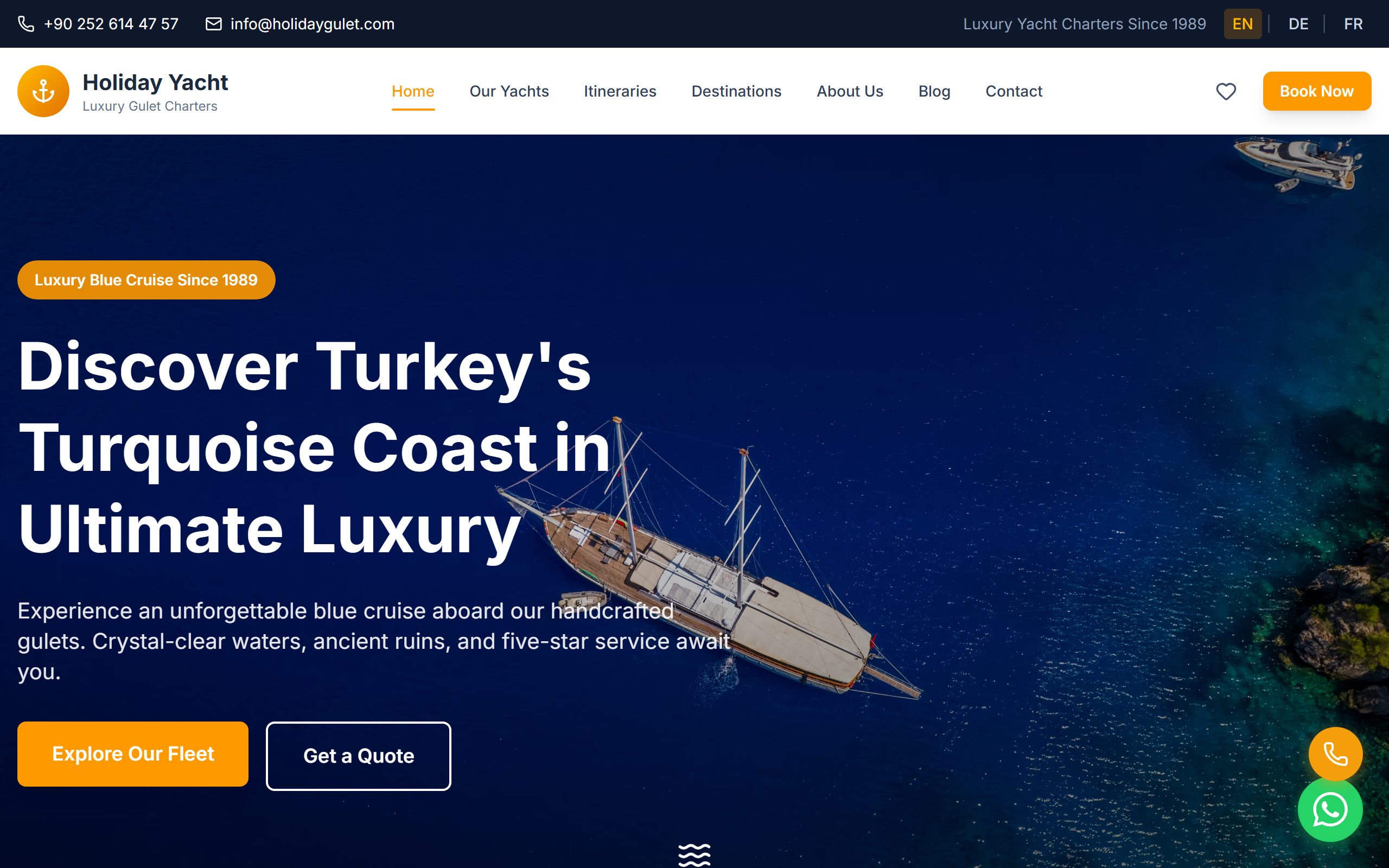 Holiday Yachts screenshot