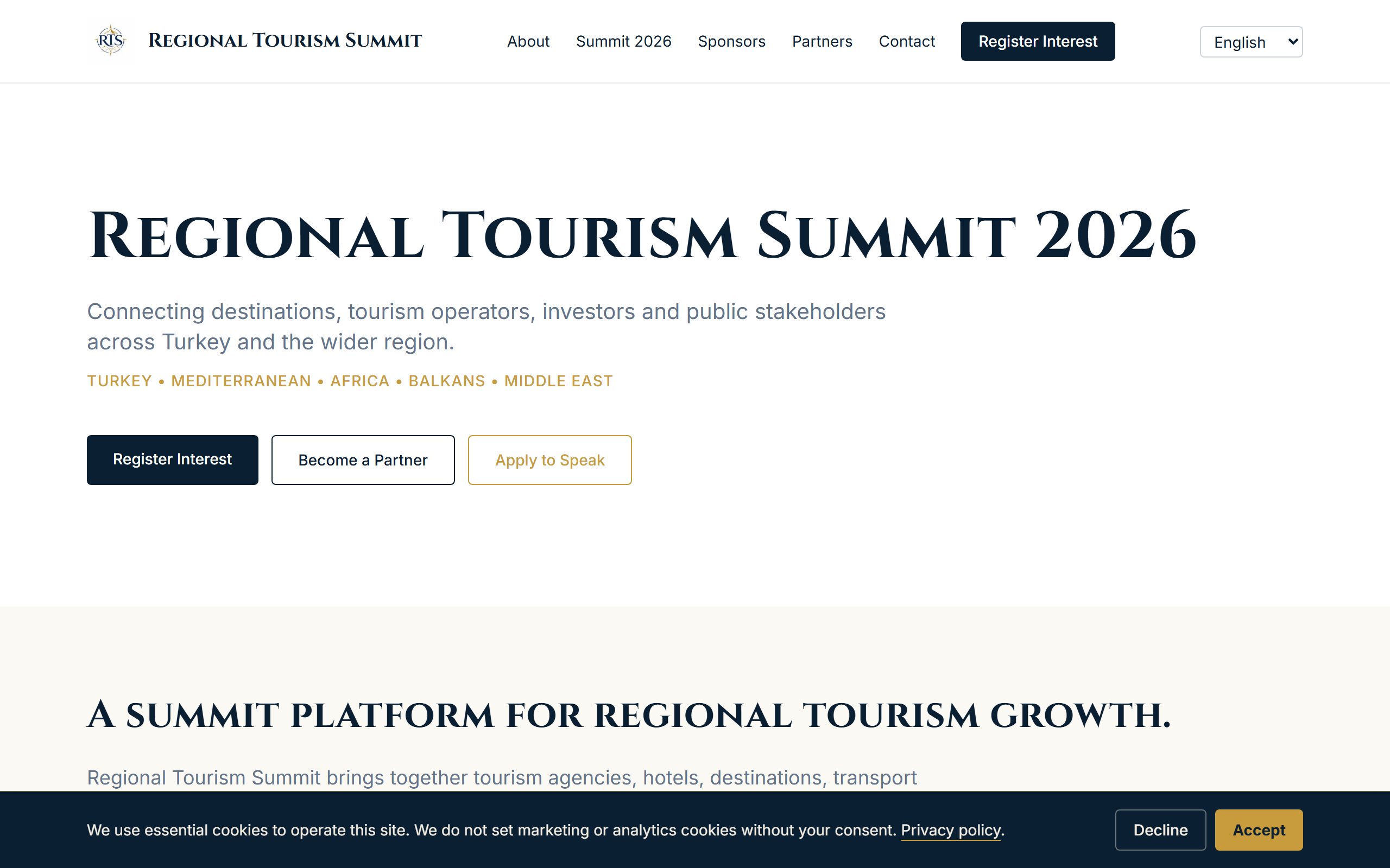 Regional Tourism Summit screenshot