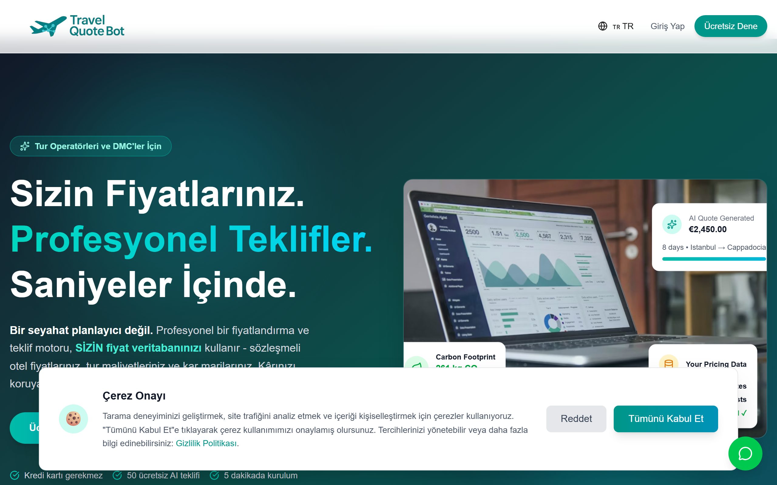 TravelQuoteBot screenshot